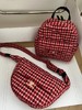 香奈儿24N红色千鸟格斜挎包（HH） 商品缩略图0