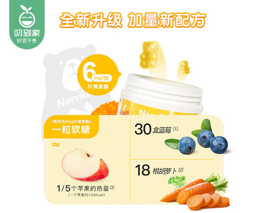 美国诺维肯先目叶黄素酯小熊软糖（玉米味）/1瓶（90片，共240g） 商品图1