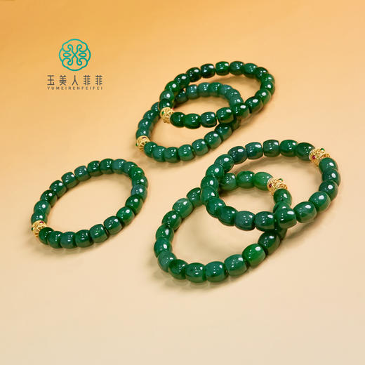S925碧玉单圈直切手串 商品图0