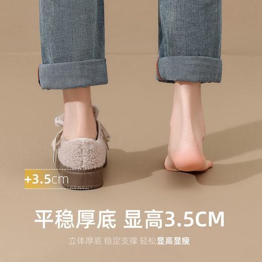 ZHR厚底加绒棉鞋女2024冬季新款保暖增高板鞋女柔软耐磨休闲鞋女 商品图1