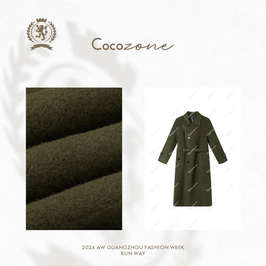 "COCO ZONE ”复古老钱“ 双排扣长款毛呢外套CC1C2295 商品图2