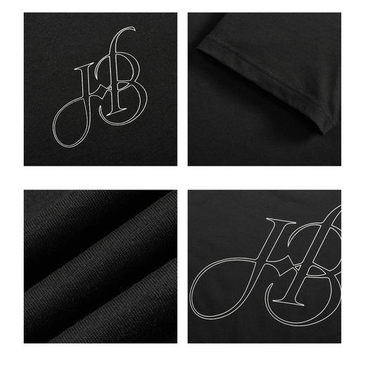 gxg.jeans男装夏季黑色圆领短袖T恤JEX14400722 商品图3