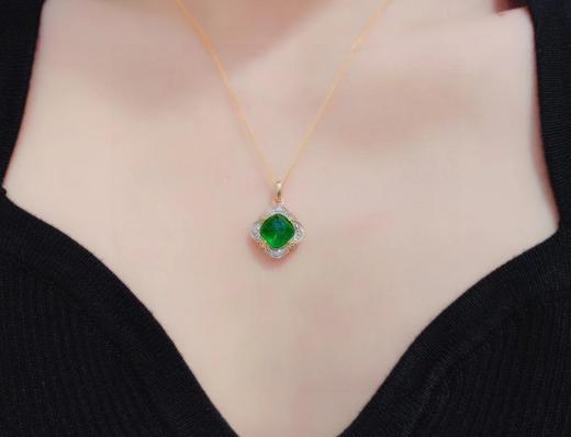 4ct糖塔祖母绿吊坠 商品图3