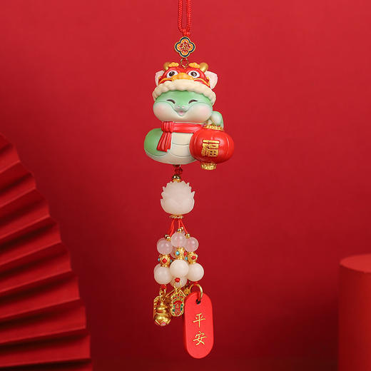 【2025国潮蛇年挂件】汽车挂饰 车内后视镜醒狮吊坠 车载新年礼物生肖蛇  商品图14