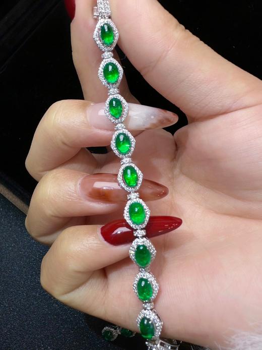 7.315ct蛋面祖母绿手链 商品图0