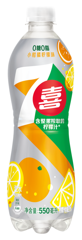 七喜无糖小柑橘味550ml*12