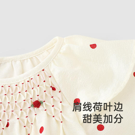 【商场同款】英氏女童连衣裙春夏轻薄A字裙短袖女童桑蚕丝连衣裙 商品图2