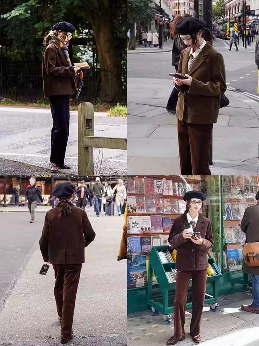 浮生八记/24C109/英伦复古全棉立裁好版型灯芯绒短版西装 商品图4