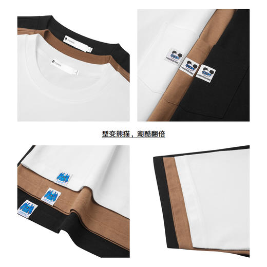 gxgjeans男装夏短袖T恤男潮流趣味休闲宽松情侣T恤11D1440206D 商品图3