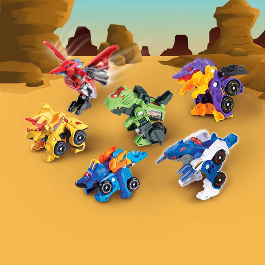 vtech伟易达 变形恐龙神兵小将变形机器玩具战车小型耐摔男孩3-4岁——翼龙（红色） 商品图1