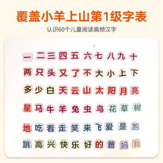 【青葫芦】小羊上山核心高频60汉字磁力贴 第1-3级 商品图1