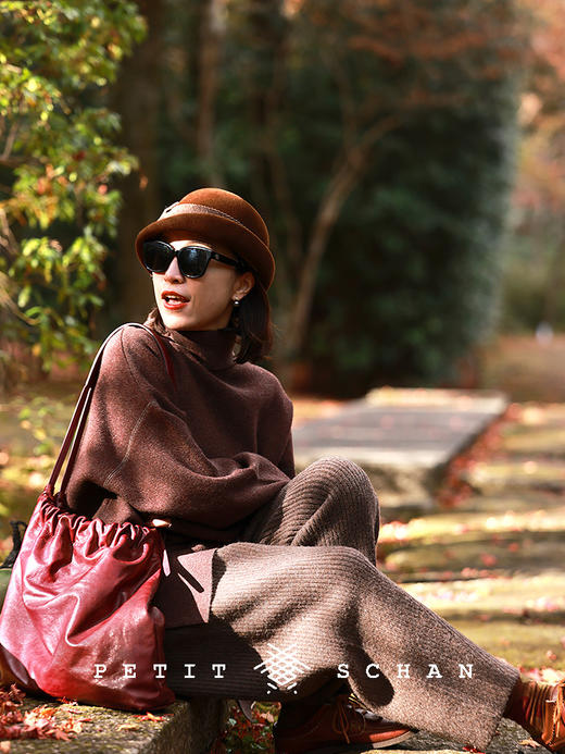 PETIT SCHAN小闪 CLO#688 Mommy's 妈妈牌 美利奴羊毛宽松针织奶奶裤萝卜裤 商品图4