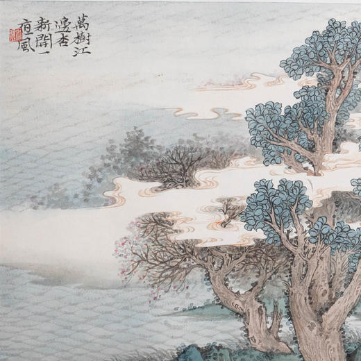 姚涯屏《万树江边杏 新开一夜风》国画34CM×34CM 约1平尺手绘纸本宣纸作品【原作编号GH0399】 商品图2