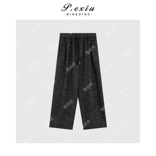 04-4潘依绣丁丁宠粉冬季加厚抓绒简约风百搭抽绳休闲裤 W-62607 商品图1
