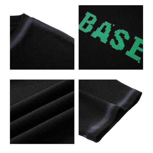 gxg.jeans男装黑色夏季字母短袖针织JE1440205C 商品图3