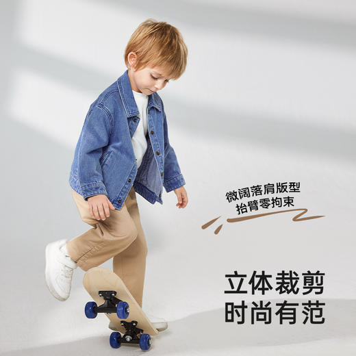 【商场同款】英氏儿童外套春夏复古牛仔外套男童外套2025新款外套 商品图2