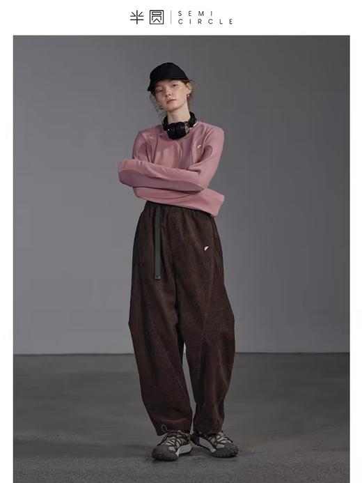 半圆/D23421470/纯棉宽松高端灯芯绒裤 商品图1