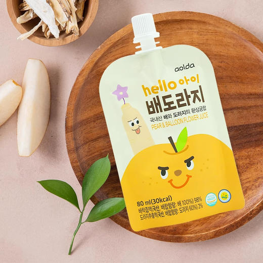 韩国福乐正哈喽小孩果汁甜味苹果汁梨子桔梗汁风味饮料 商品图1