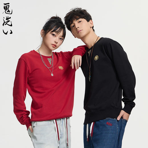 ONIARAI/鬼洗25春夏棒系列小年兽达摩套头宽松卫衣男女款 N240151 商品图2