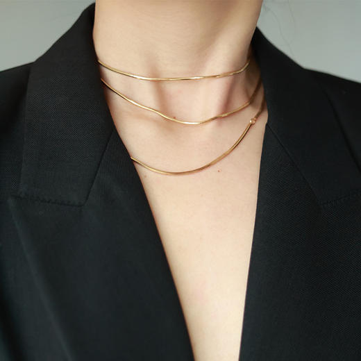 【王天辰&侯佩岑&沈梦辰&刘孜&刘忻&刘恋&王悦伊同款】Garden of Eden 伊甸园系列 | 金色藤蔓蛇骨长链 商品图1