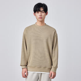 墨麦客男装假两件圆领卫衣男士春季新款上衣休闲外套男潮流55505