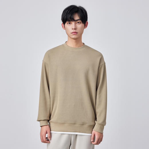 墨麦客男装假两件圆领卫衣男士春季新款上衣休闲外套男潮流55505 商品图0