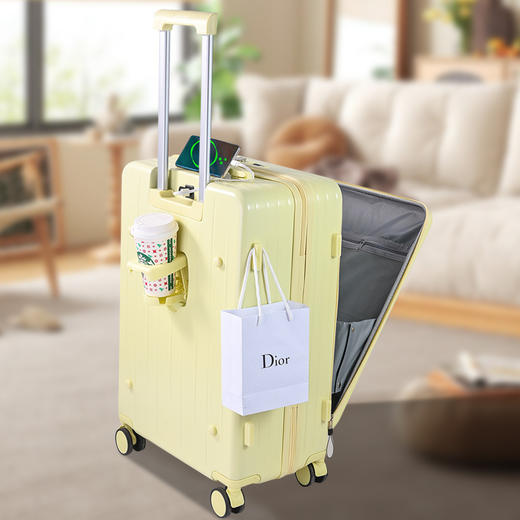 【前置开口20寸28行李箱】登机拉杆箱 多功能小旅行箱 24寸抗摔密码皮箱 商品图10