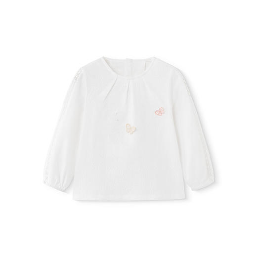 【商场同款】英氏儿童T恤长袖春夏上衣女童打底衫透气亲肤百搭T恤 商品图4