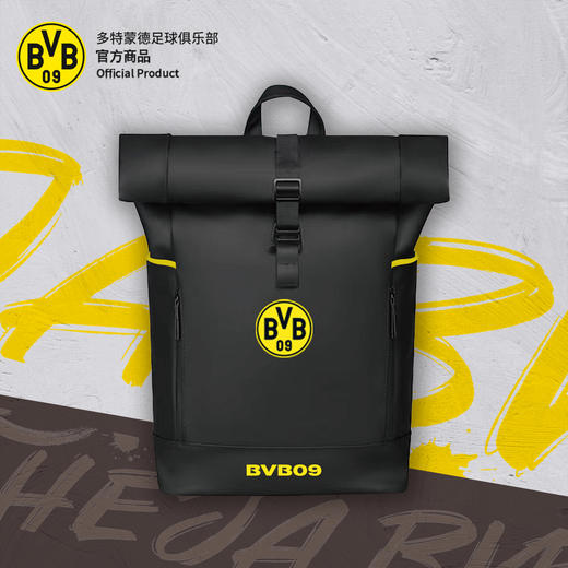 【官方正版】多特蒙德足球俱乐部｜BVB队徽PU皮双肩包商务包 商品图0
