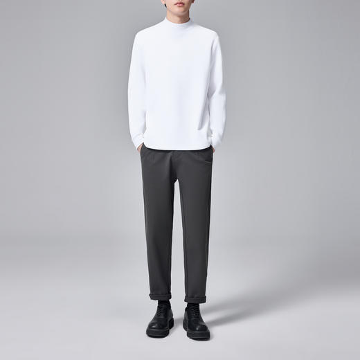 墨麦客男装秋季款加厚保暖半高领打底衫男士高支高密t恤 商品图4