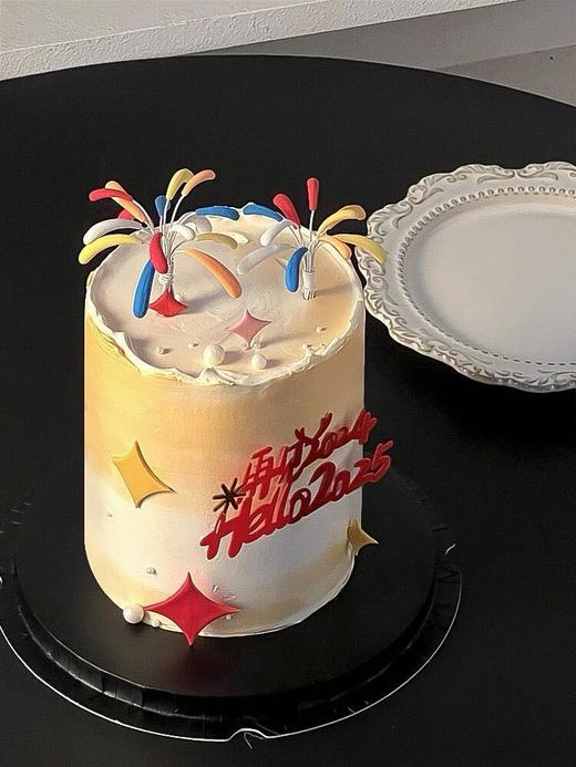 2025新年烟花蛋糕（圆形） 商品图2