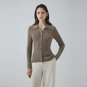 顺丰包邮洛诗琳60117【Pr*ch同款】精纺100%羊毛翻领针织开衫191