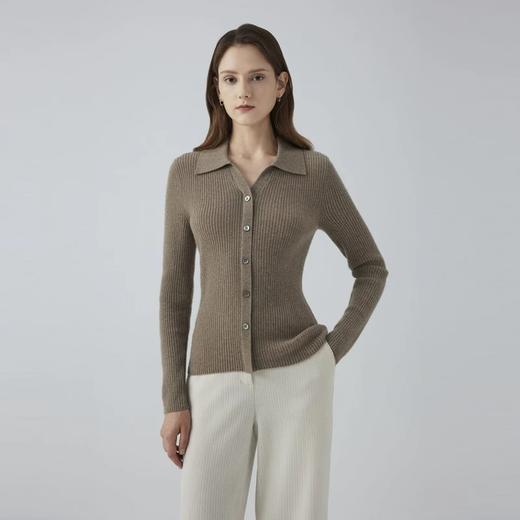 顺丰包邮洛诗琳60117【Pr*ch同款】精纺100%羊毛翻领针织开衫191 商品图0