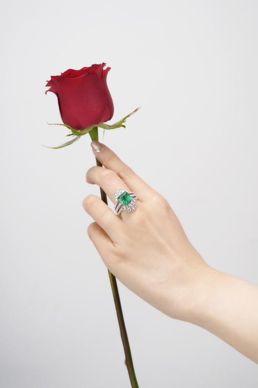 祖母绿钻石戒指 商品图2