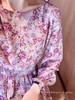 满园春色 水彩晕染感印花 打揽工艺收腰前短后长优美连衣裙 花色 商品缩略图0