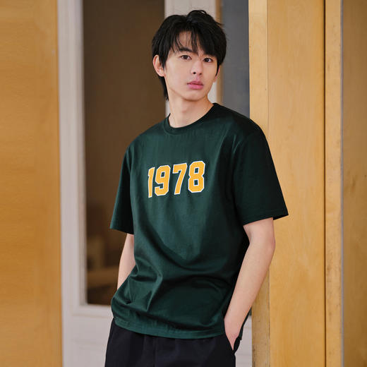 gxg.jeans男装春季多色圆领数字印花设计短袖T恤JFD14400091 商品图1