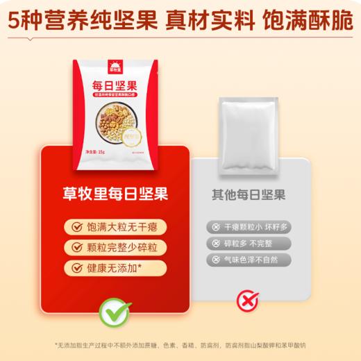 【科学定量配比】草牧里 每日坚果 15g*30袋/盒 控温烘烤鲜香酥脆 （早餐好物）【0315晚直播】 商品图3