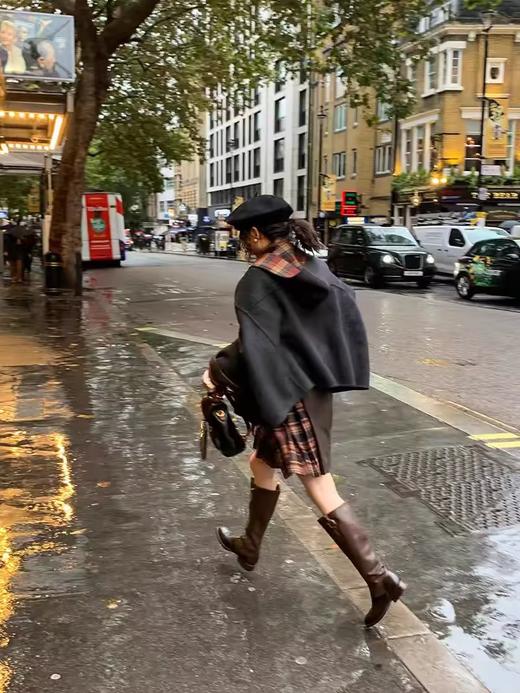 浮生八记/24D177/“魔法斗篷”英伦复古多种穿法可拆卸连帽围巾斗篷大衣 商品图3