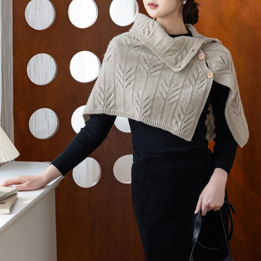 苏苏姐家松林披肩手工diy羊绒线棒针毛线团自制材料包 商品图3