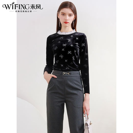 灰色直筒休闲裤秋冬加厚时尚职业高腰显瘦裤子--不支持退换！介意者慎拍！不支持退换，介意者慎拍！ 商品图2