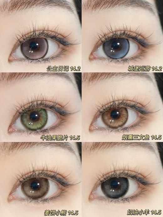 puffgirl半年抛  城堡巡游/公主日记/烟熏三文鱼/牛油果脆片/奶油小羊/姜饼小熊 14.2-14.5mm 蓝粉棕绿灰巧 商品图1