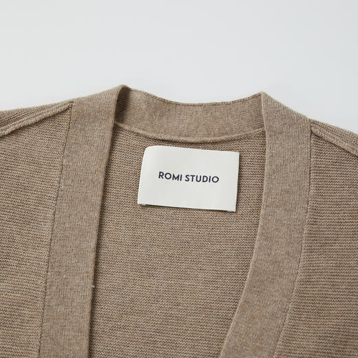 ROMI STUDIO美利奴羊毛混纺休闲薄款针织开衫R210K184 商品图2