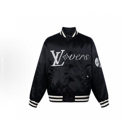 L-C 水钻章仔棒球棉服