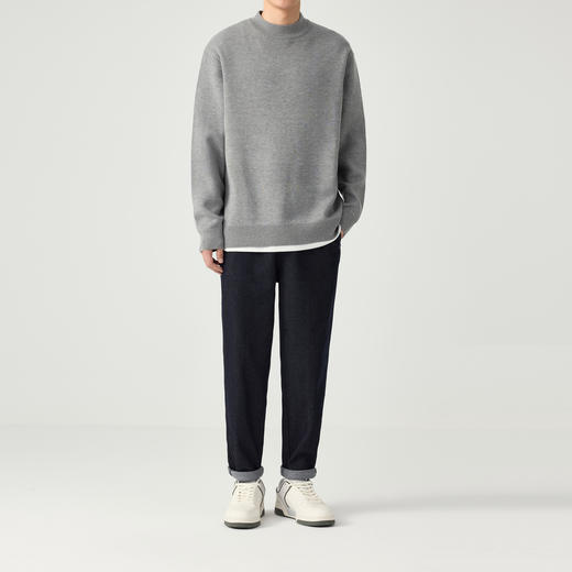 墨麦客男装远红外升温半高领针织衫冬季新款休闲打底上衣男20458 商品图3