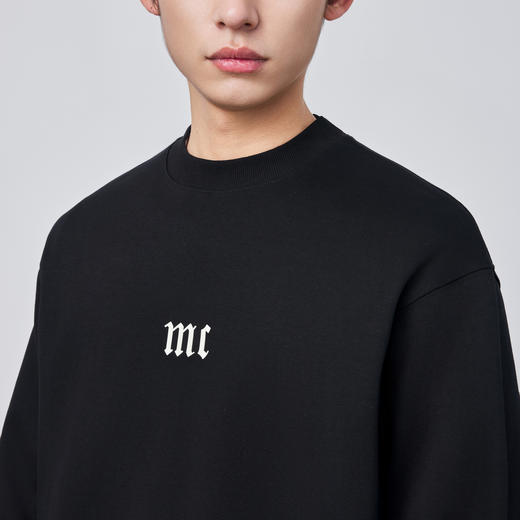 墨麦客男装美式圆领卫衣男士春季新款休闲印花外套宽松上衣男潮流 商品图2