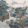 姚涯屏《谿山深秀于岭外》国画68CM×46CM 约3平尺手绘纸本宣纸作品【原作编号GH0397】 商品缩略图1