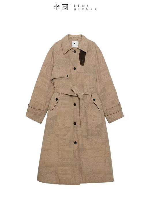 半圆/Z23405014/加厚长款过膝风衣式羽绒服 商品图4