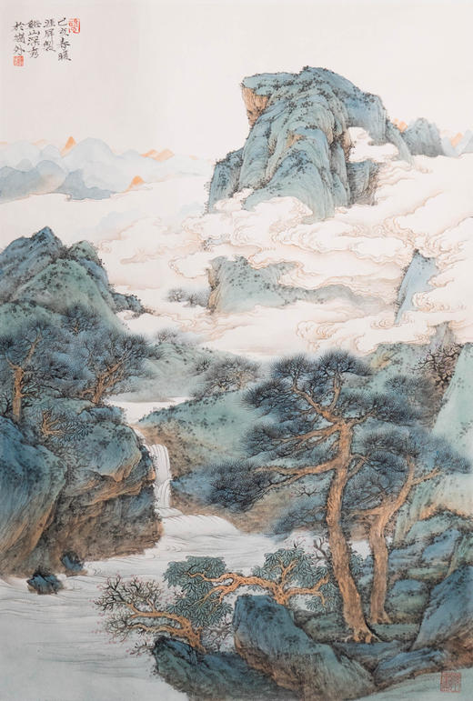 姚涯屏《谿山深秀于岭外》国画68CM×46CM 约3平尺手绘纸本宣纸作品【原作编号GH0397】 商品图3