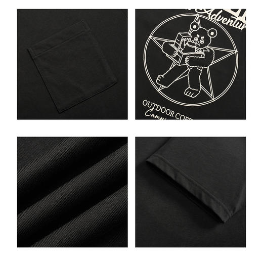 gxg.jeans男装夏季黑色简约圆领短袖T恤JEX14401052 商品图3