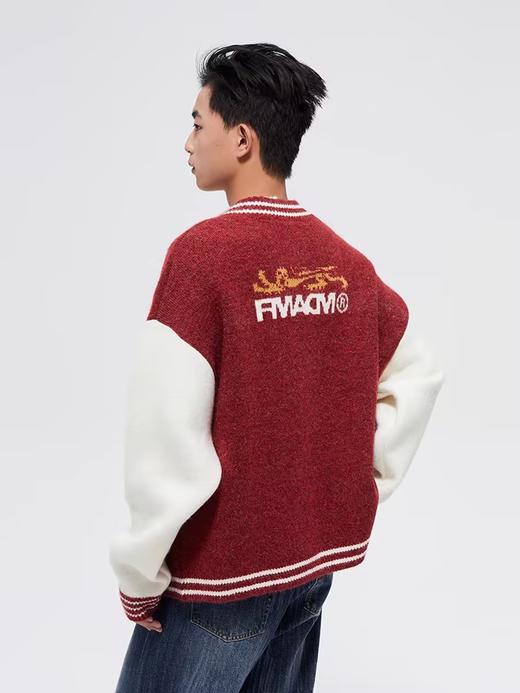 FMACM/ZZS2416/“棒球服” 复古纹章提花针织开衫 商品图2